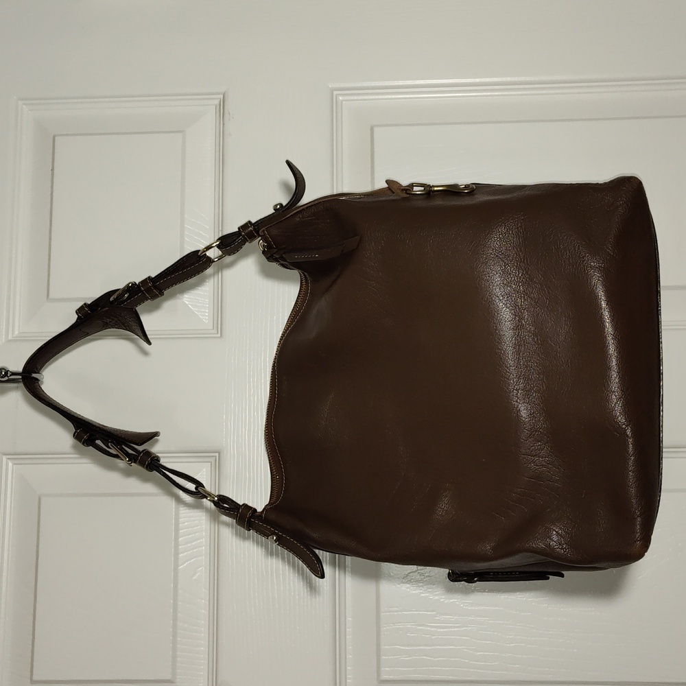 Brown Dooney and Bourke Dillen Pocket Sac Brown Leather Bag - Picture 6 of 15